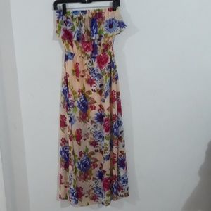 Forever 21 Strapless Floral Dress Size Small